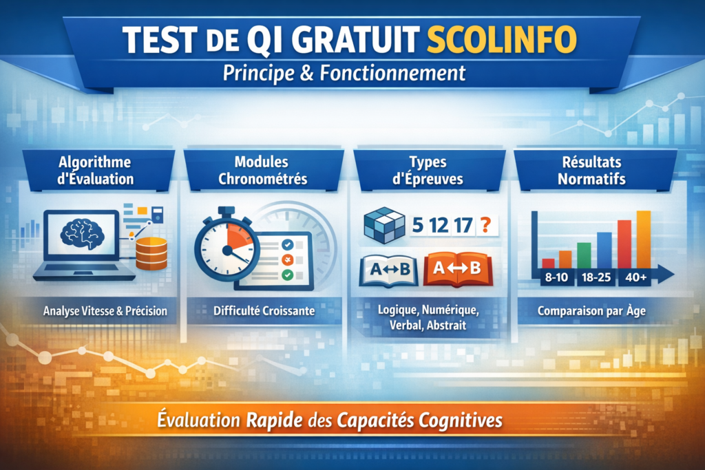 Test de QI gratuit Scolinfo : principe et fonctionnement