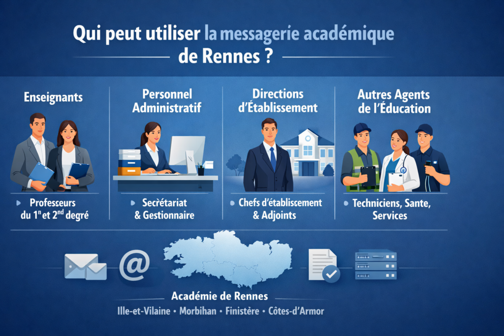 Qui peut utiliser la messagerie académique de Rennes ?