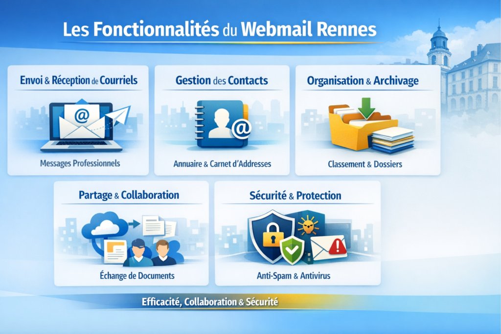 Les fonctionnalités du Webmail Rennes