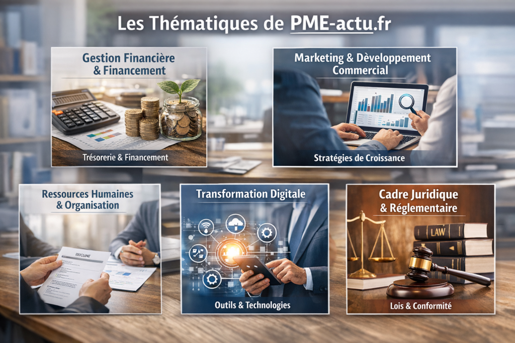 Les principales thématiques traitées sur PME-actu.fr
